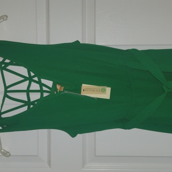 A green Skies are Blue Kacie dress in medium - Picture 3 of 5